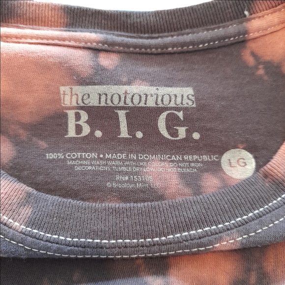 Biggie Smalls Tie-Dye T-Shirt Size L - Picture 3 of 5